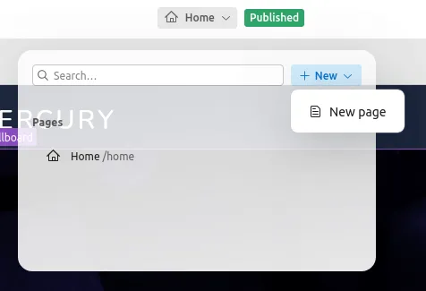 Drupal Canvas - adding a new page