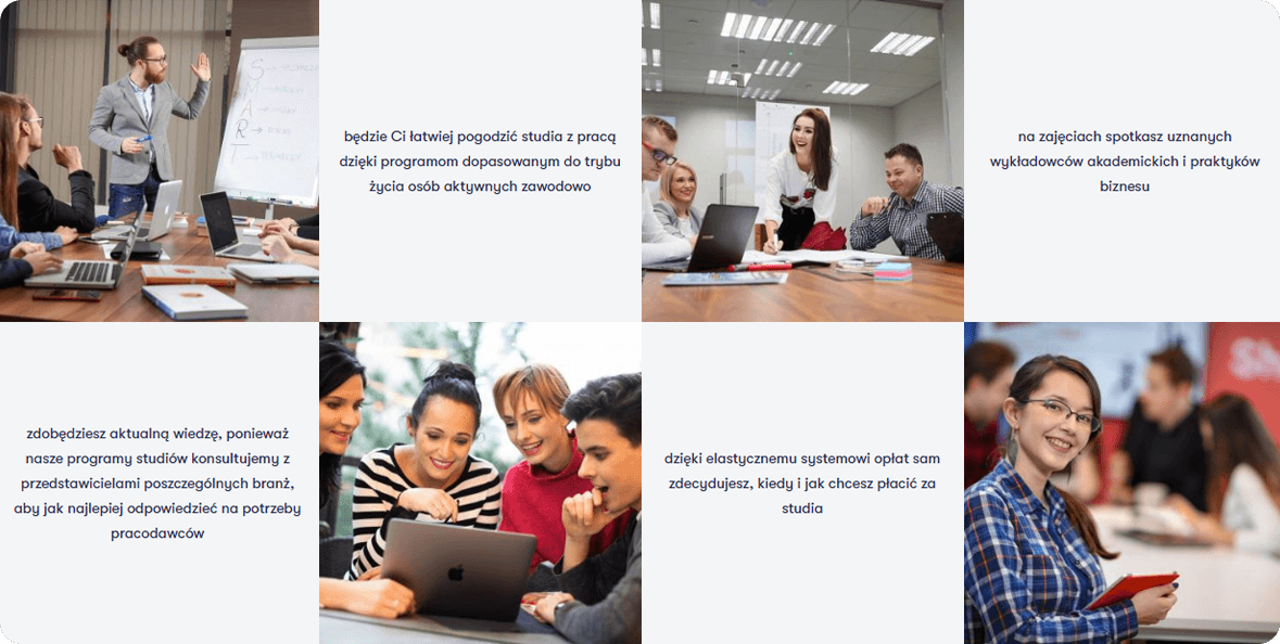 Mosaic on the website of the College of Banking mosaic-web-page-WSB