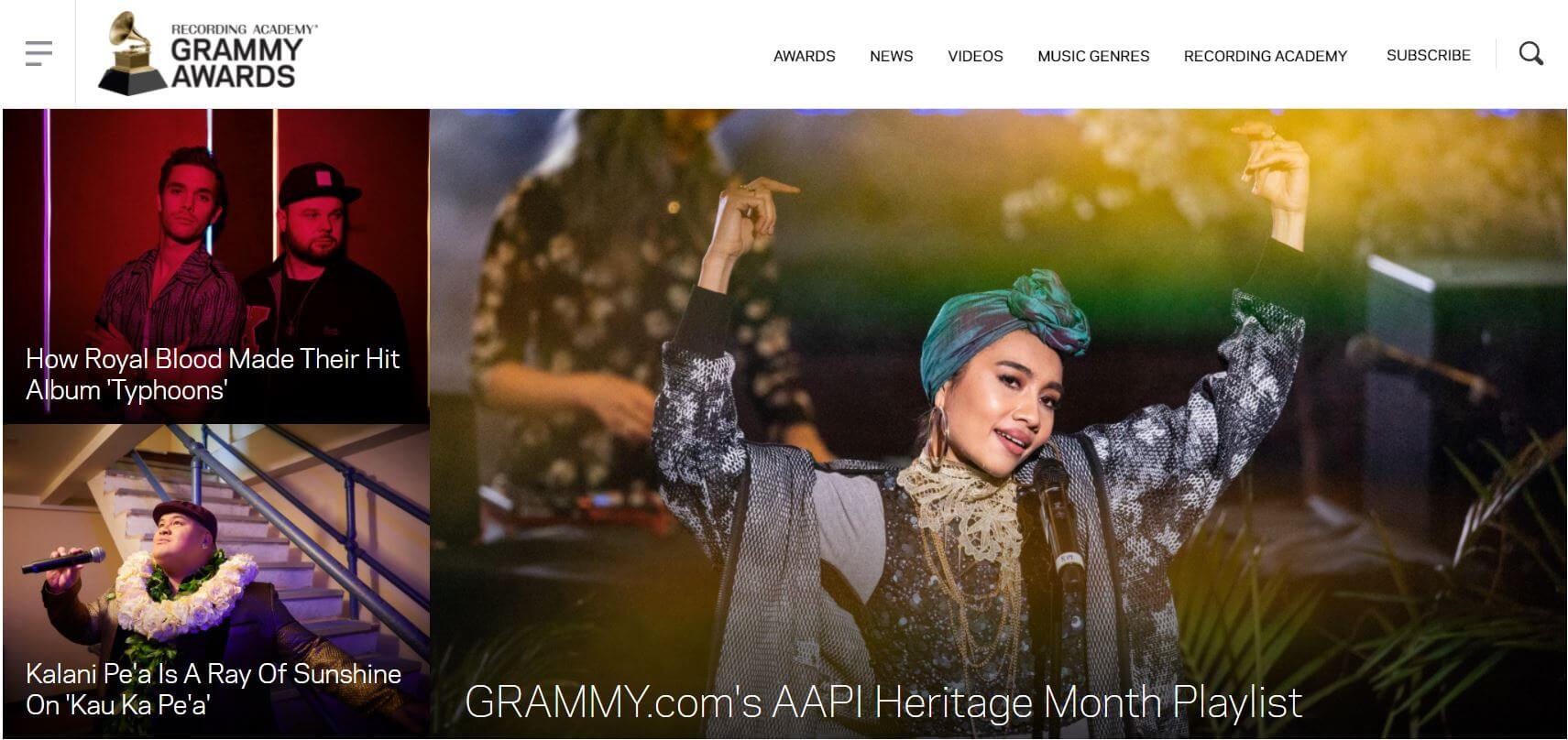 Grammy's website on Drupal