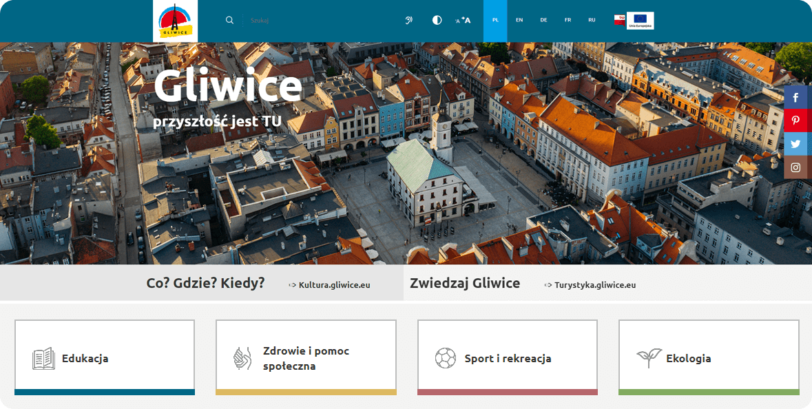Website of the city of Gliwice website-gliwice-city