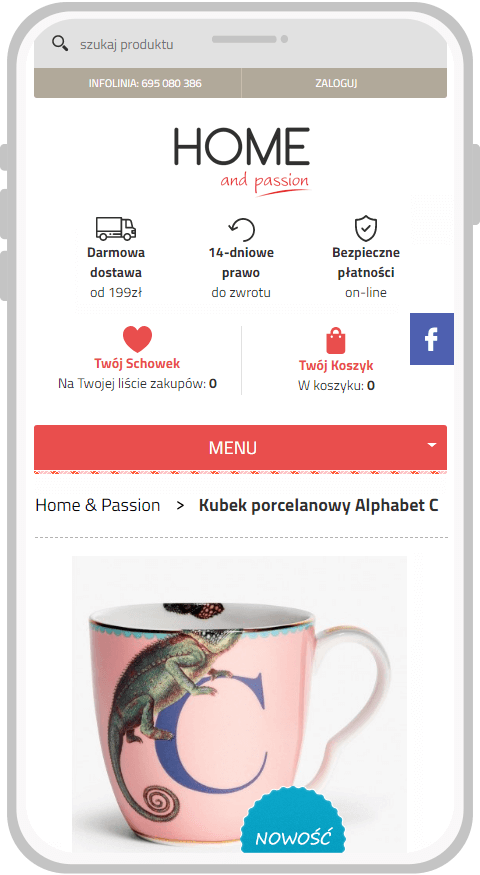 Mobile version of the Home & Passion store mobile-version-of-store-china
