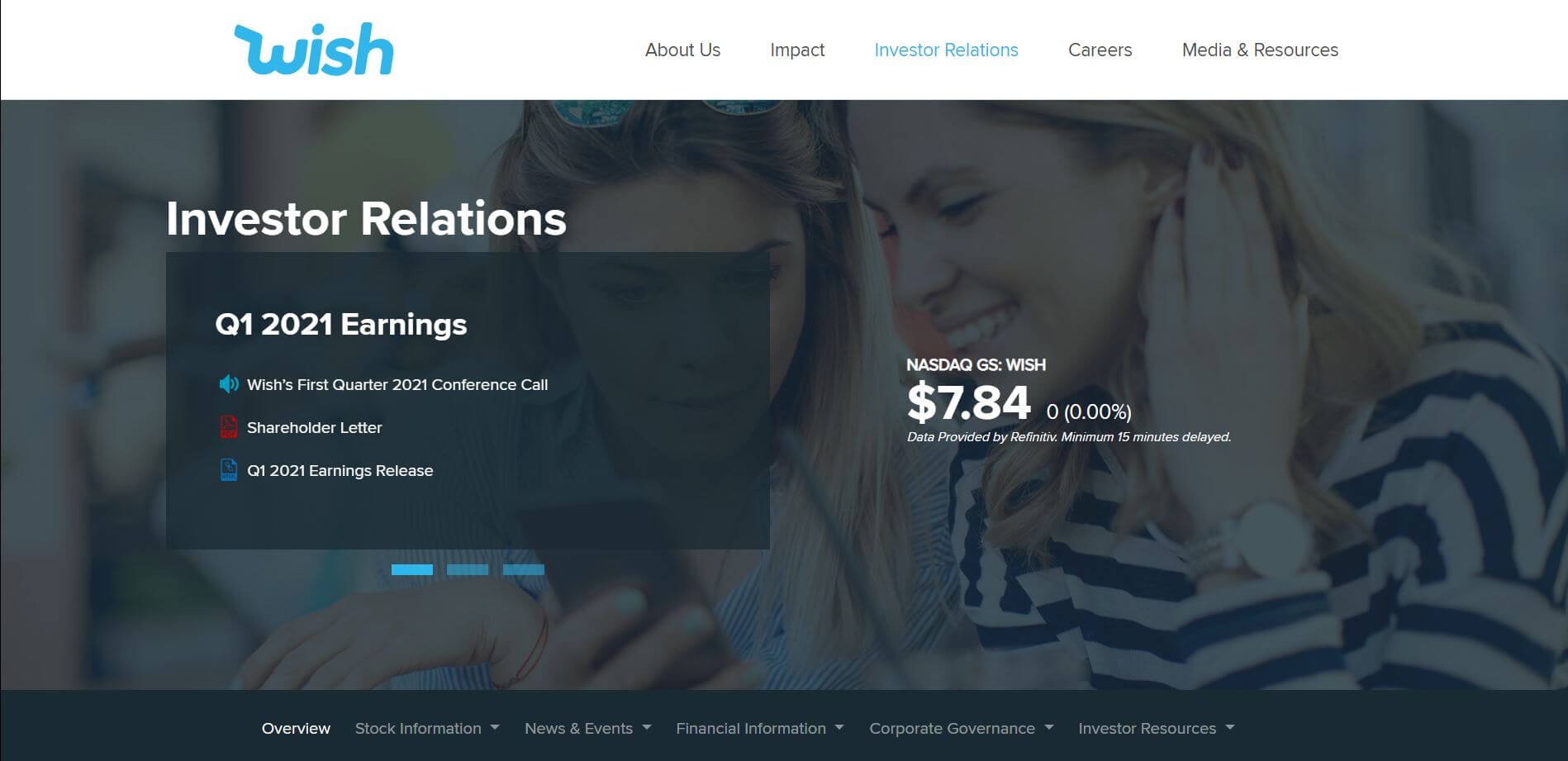 Wish's Drupal-based website Wish's website on Drupal