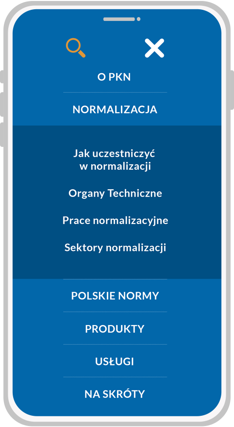 Mobile version of the PKN website mobile-view-PKN